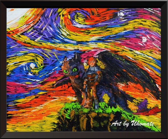 Uhomate Pretty Soldier Sailor Moon Wall Decor Vincent Van Gogh Starry Night Posters Home Canvas Wall Art Print Anniversary Gifts Baby Gift Nursery Decor Living Room Wall Decor A103 13X19