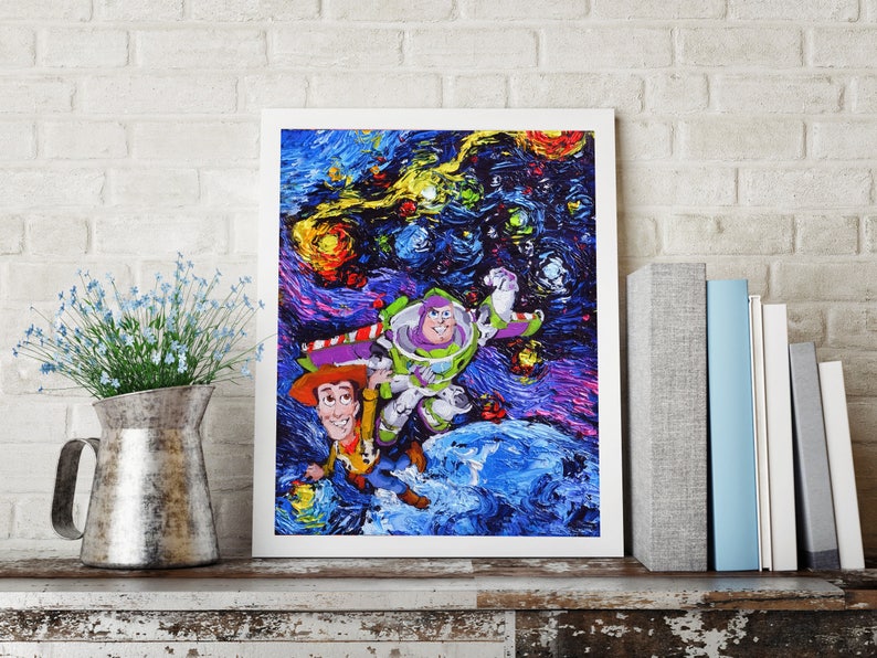 Vincent Van Gogh Starry Night Posters Space Toy Story Poster - Etsy