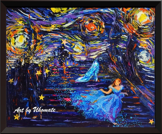 Uhomate Sailor Moon Van Gogh Starry Night Poster Print - 8x10 Inch, Canvas Wall Art, Unframed - View #8