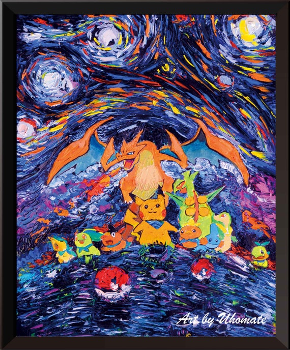 starry night pikachu hoodie