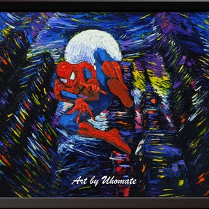 Vincent Van Gogh Starry Night Posters The Superhero Spiderman Canvas Wall Art Nursery Decor Wall Decor A023