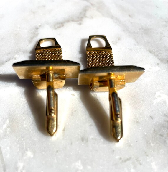 Tiger Eye Rectangular Wrap Around Cuffs - Gold To… - image 7