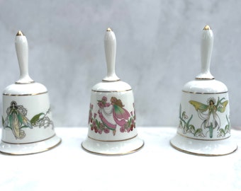 希少】FRANKLIN PORCELAIN 花の妖精 磁器製ベルコレクション 希少