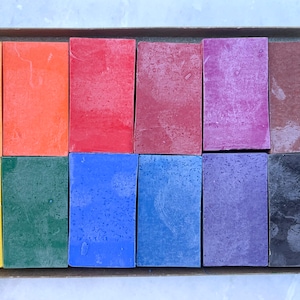 Filana Organic Beeswax Block Crayons - 12 crayons - Handmade - Non-tonic