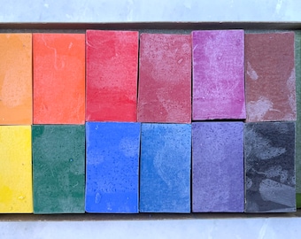 Filana Organic Beeswax Block Crayons - 12 crayons - Handmade - Non-tonic