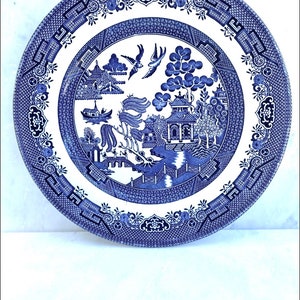 Churchill Blue Willow - Dinner Plate - 10 1/4&quot; - Made in England - Set of 2