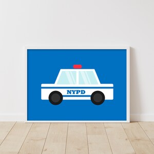 NYC Print - Police Car - Kids Room Wall Art - INSTANT DOWNLOAD