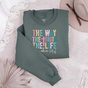 The Way the Life the Truth chest and sleeve dtf transfer