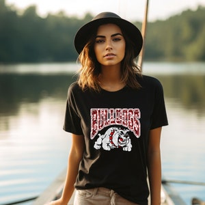 Bulldogs dtf sequin look  transfer