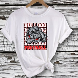 Bulldog Football sublimation design