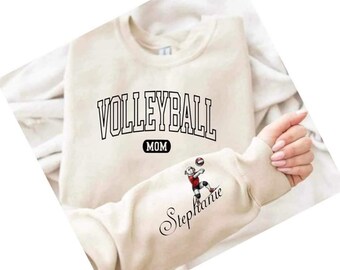 Bulldog Volleyball Mom Personalized Sweatshirt