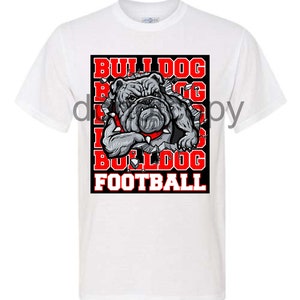 Bulldog Football sublimation design