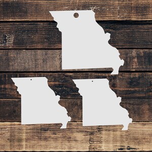 Missouri keychains, magnets, ornaments or 10 sets earring sublimation blanks mdf hardboard