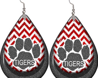 TIGERS chevron earrings