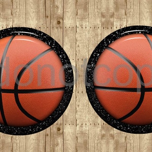 3D-Kreis Ohrstecker Basketball Ohrringe Sublimation Design