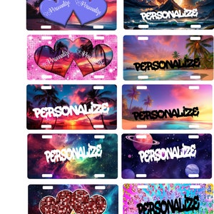 10 PACK printed license plates ready for airbrush personalization