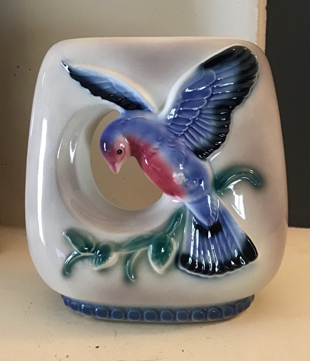 Royal Copley Bluebird Vase Etsy