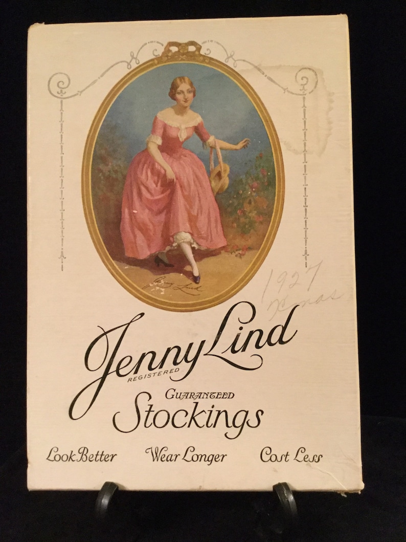 Vintage Jenny Lind Ladies Hosiery Stockings Box image 1