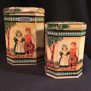 B.W.&M. Mansfield Tins Dutch Boy and Girl Windmill Tulips