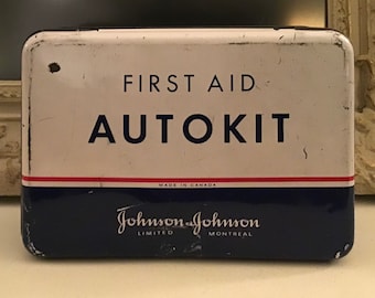 Johnson & Johnson First Aid Auto Kit Tin