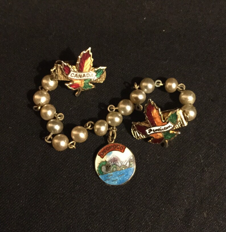 Vintage Souvenir Sweater Clip Penticton Canada Ogopogo