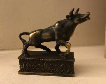 Cast Bronze Bull Chinese Seal Stamp