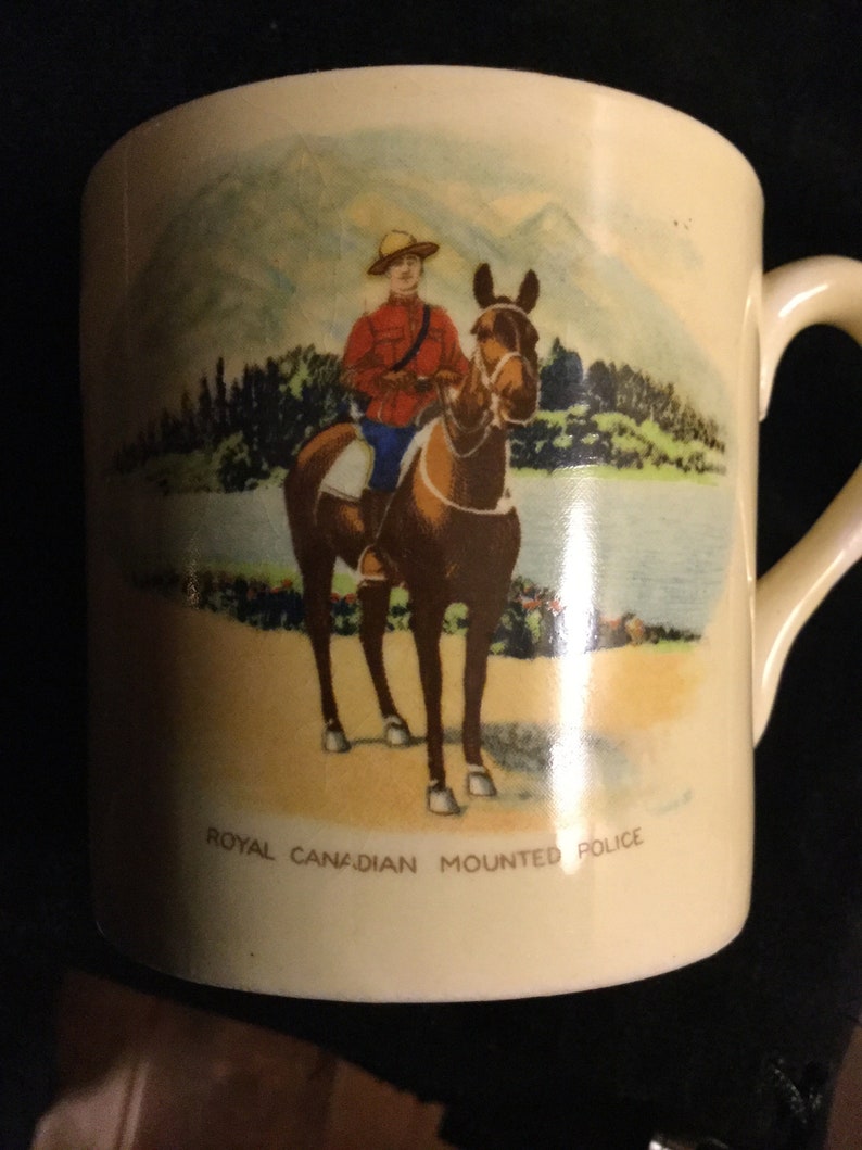 Bovey Pottery RCMP Souvenir Mug Lethbridge Alberta Made in Etsy