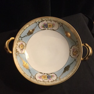 Handpainted Noritake Morimura Moriage Pedestal Bowl