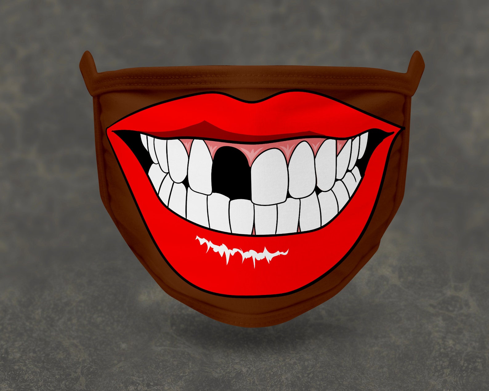 Missing tooth skin tone Face Mask Comes with 5 Nose Crimps and Etsy