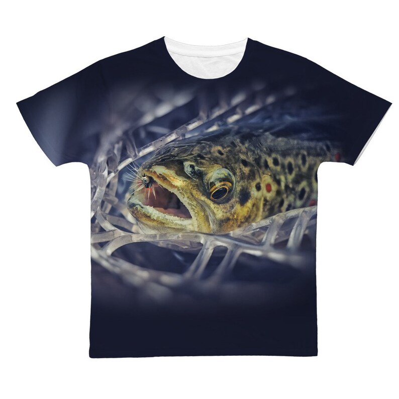 Brown Trout Fishing Classic Sublimation Adult Tshirt Etsy