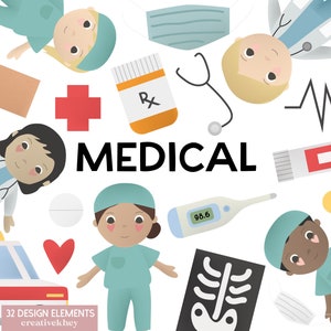 Medical Clipart, Hospital Clipart, Doctor clipart, Nurse Clipart, PNG