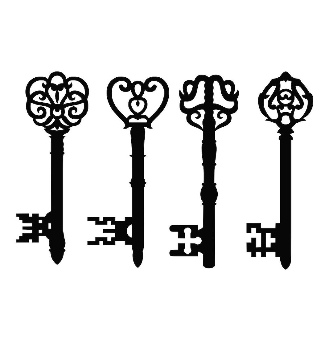 4 Pack of Key Stickers Etsy