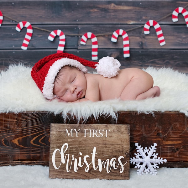 Christmas Digital Backdrops/Props (Newborn Photography Prop. Newborn Digital Prop. Babys first Christmas & Candy canes) Digital Download
