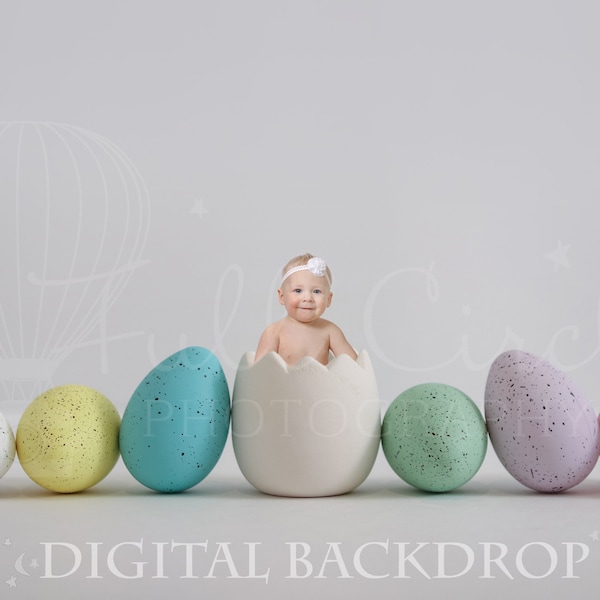 Easter Egg Digital Backdrop /Props (Sitter Photography Prop. Child Digital Prop. Easter Eggs in a row) Digital Download