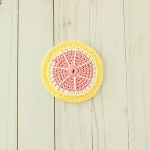 Crochet Fruits Coaster Set, Citrus Drink Coasters, Crochet Summer Coasters, Lemon Coaster, Grapefruit Coaster, Orange Coaster, Watermelon image 5