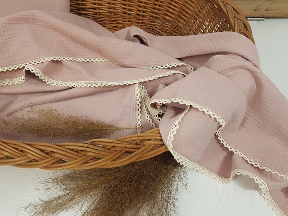 dusty pink baby blanket