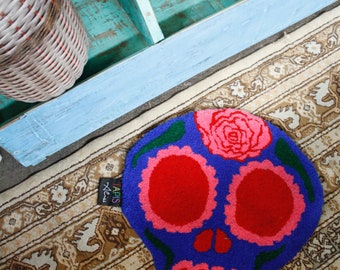 Tufted rug - sugar skull