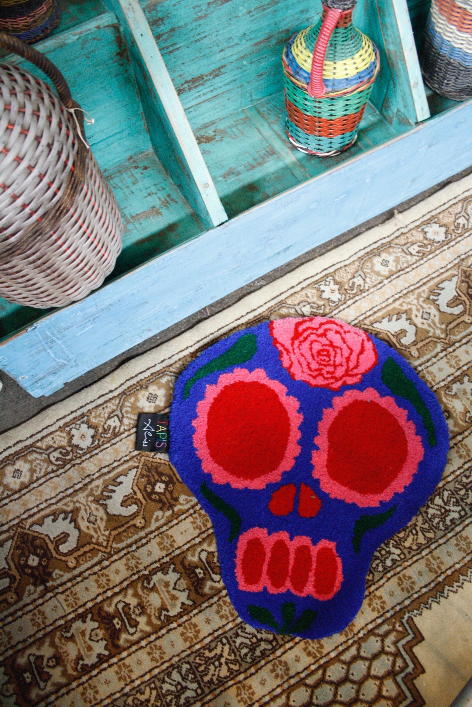 Tufted rug - sugar skull