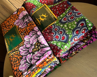 6 yards African wax fabric 100% cotton