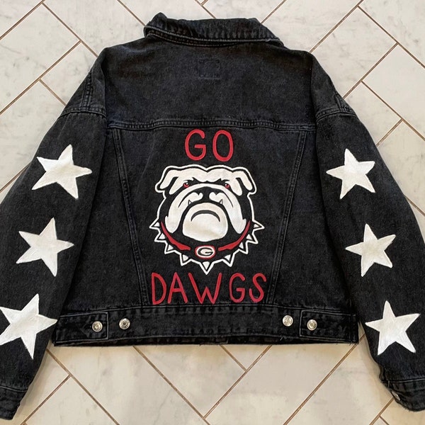 Painted Jean Jacket Etsy