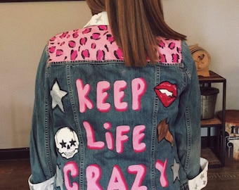 Custom Painted Jean Jacket