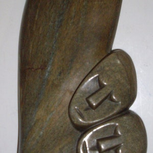 Mutter und Kind handgeschnitzte Specksteinskulptur