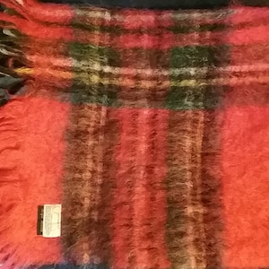 St Albans Multi Coloured Pure Mohair Pile Rug/Throw - 110 CM x 105 CM