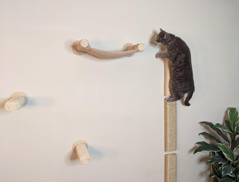 Cat Play Furniture Wallmounted Scratching Climbing Steps With Etsy