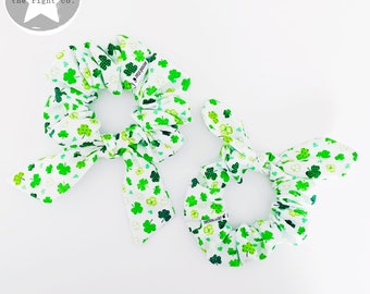 Luck o' the Scrunchie / Shamrock Scrunchie / St Patrick's Day Scrunchie / St Patty's Day Scrunchie / Green Shamrock Irish Clover Scrunchie