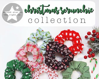 Christmas Scrunchie Collection / Festive Scrunchie Collection / Holiday Scrunchies / Winter Scrunchies / Merry & Bright Scrunchie Collection