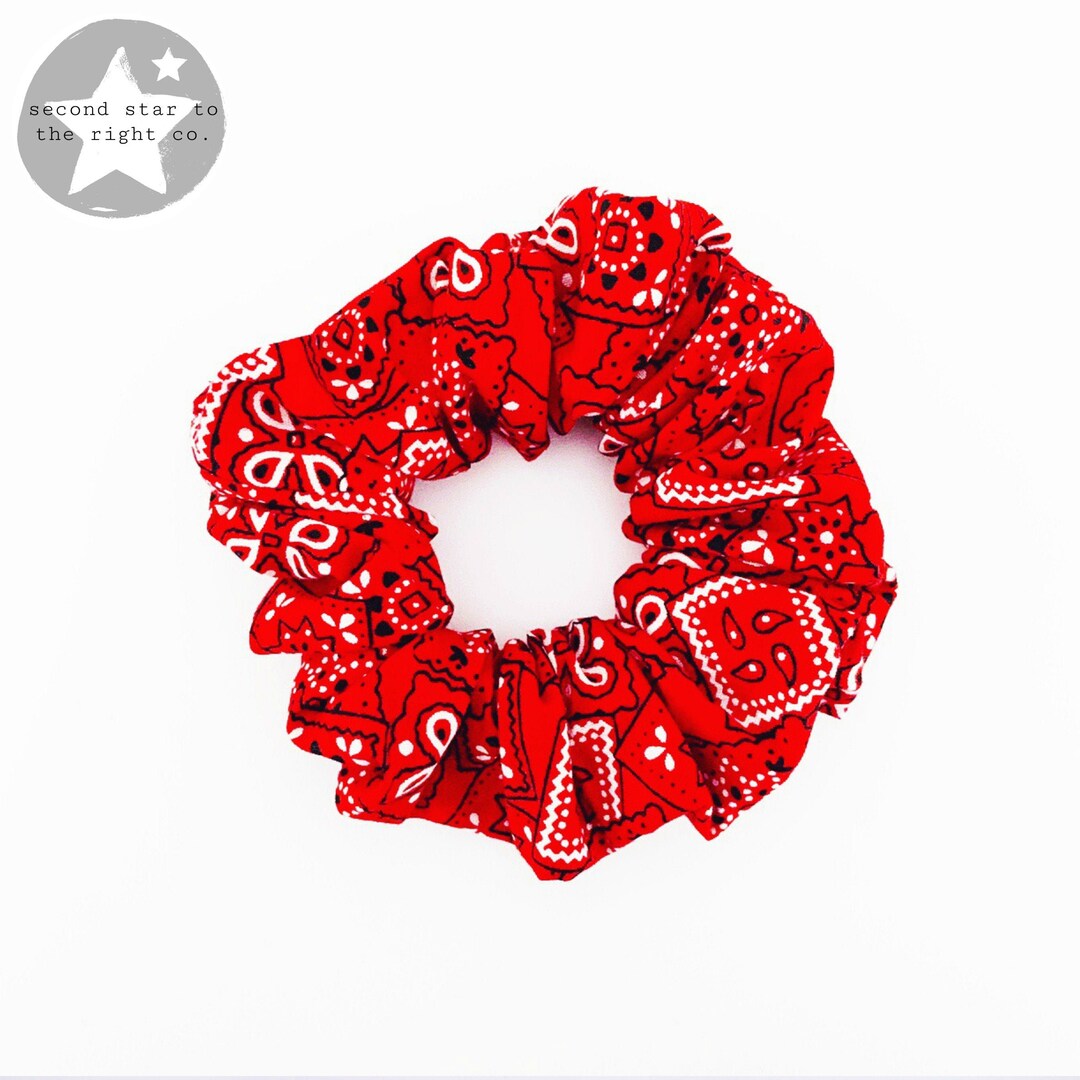Navy x Red - Bandana Scrunchie main image 1