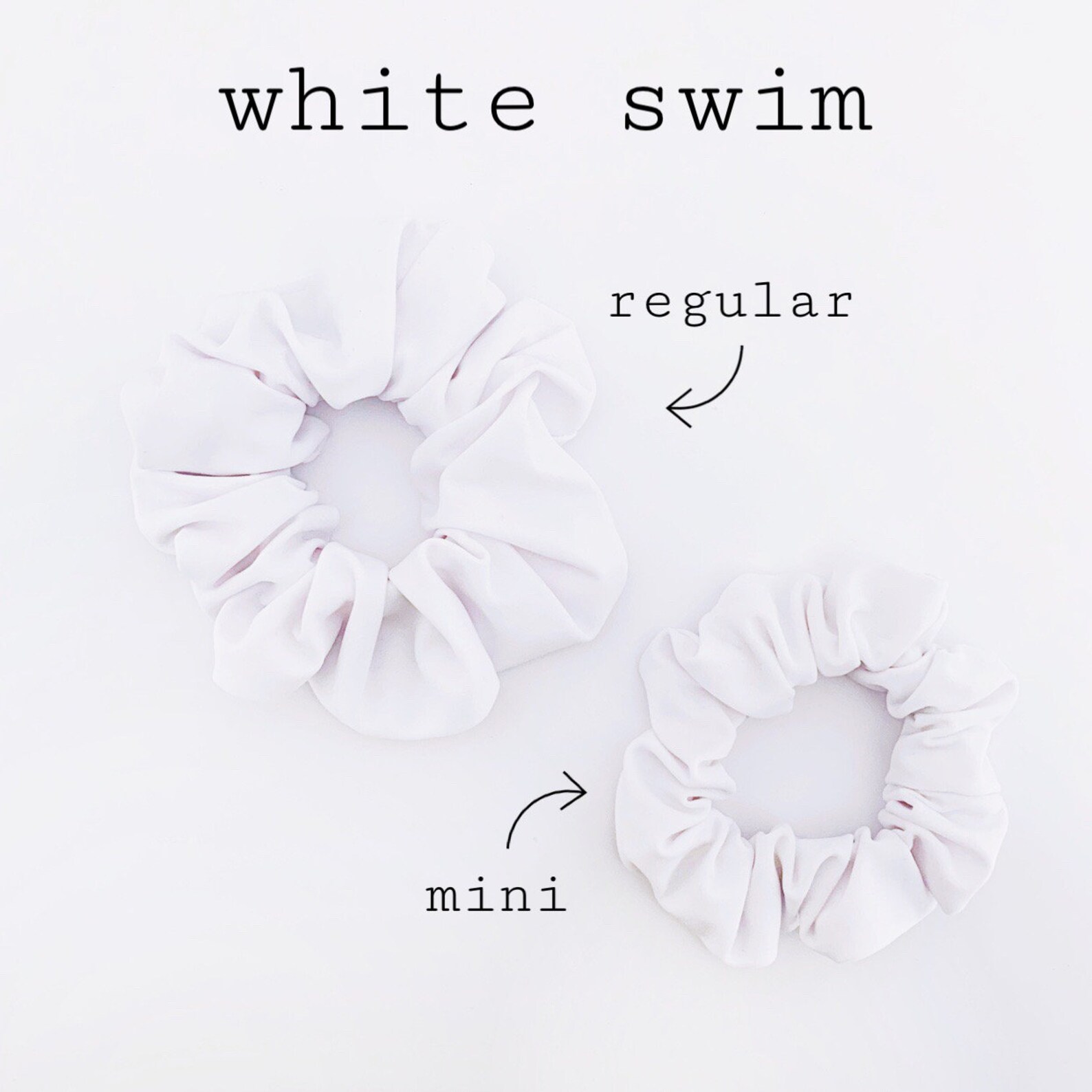 White SWIM Scrunchie / Waterproof Scrunchie /water Scrunchie Etsy