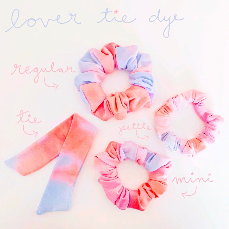 Lover Tie Dye Scrunchie / Cotton Candy Scunchie / Pastel Tie - Etsy
