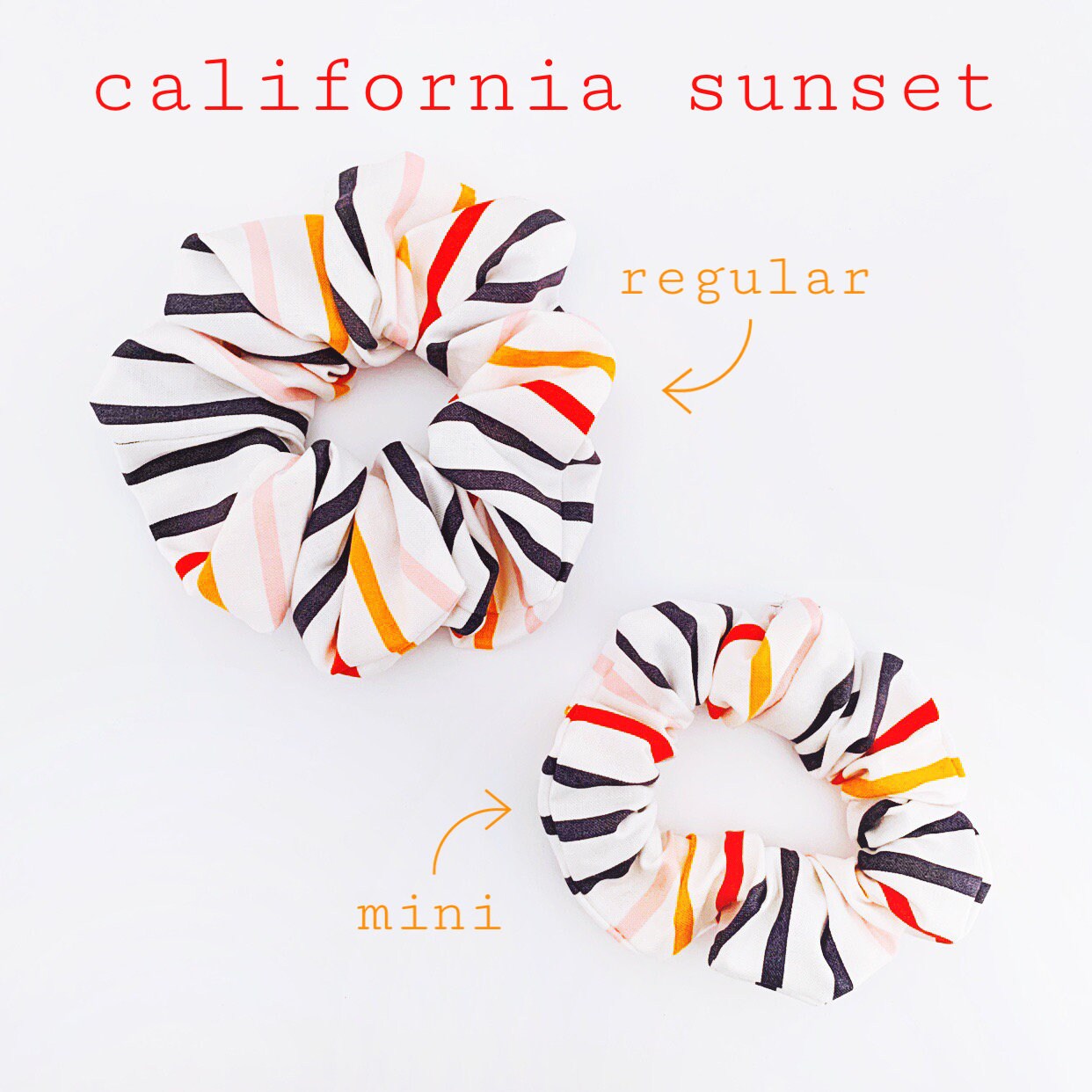 California Sunset Scrunchie / Stripe Scunchie / Sunset | Etsy